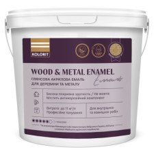 Емаль глянцева для дерева та метала Kolorit Wood and Metal Enamel