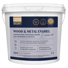 Емаль напівматова для дерева та метала Kolorit Wood and Metal Enamel