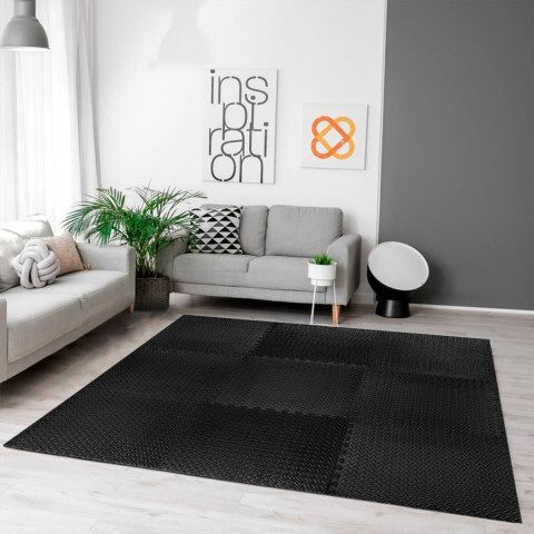 Підлога пазл - модульне покриття для підлоги 600x600x10мм Чорне (МР15) SW-00001169