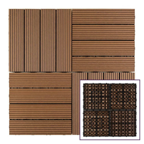 Композитна плитка WPC 30х30х2см Натуральне дерево (D) SW-00001711