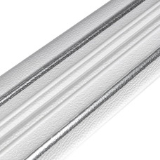 Плінтус РР самоклеючий 2300х140х4мм Білий з сірою смужкою (D) SW-00001809