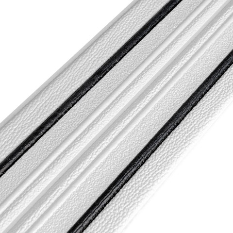 Плінтус РР самоклеючий 2300х140х4мм Білий з чорною смужкою (D) SW-00001810