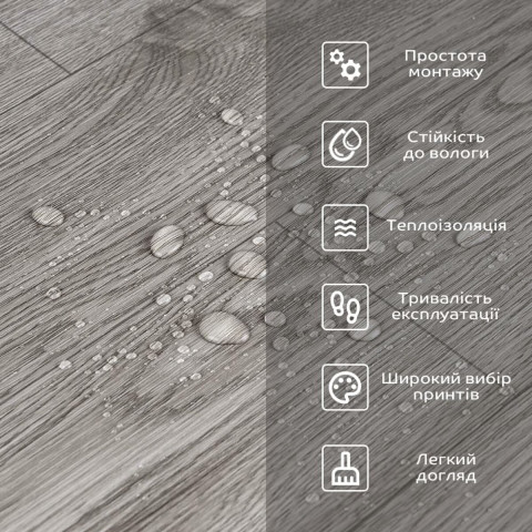 Підлогове вінілове покриття самоклеюче в рулоні 3000х600х1,5мм SW-00001817