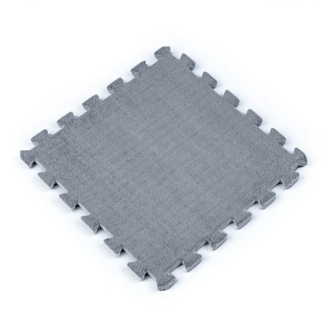 Підлога-пазл плюшевий 30х30х1см Світло-сірий (D) SW-00002080