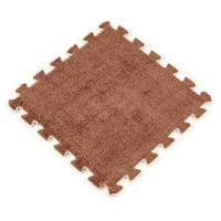 Підлога-пазл плюшевий 30х30х1см Коричневий (D) SW-00002082