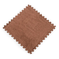 Підлога-пазл плюшевий 60х60х1см Коричневий (D) SW-00002083
