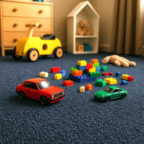 Самоклеюча плитка під ковролін в рулоні синій 600х3000мм SW-00002585