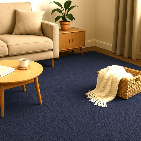 Самоклеюча плитка під ковролін в рулоні синій 600х3000мм SW-00002585