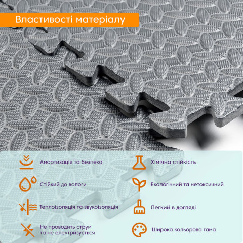 Підлогове покриття 60х60х1см Сіре (D) SW-00002660-