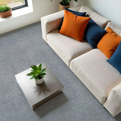 Плитка ковролінова з TPR основою багаторазова сіра 600х600х4мм SW-00002800