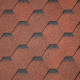 Бітумна черепиця Superglass Hex Tile Red ultra (м²)
