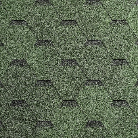 Бітумна черепиця Superglass Hex Amazon Green ultra (м²)