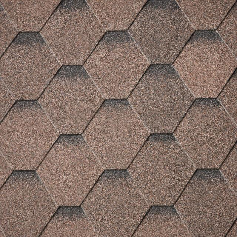 Бітумна черепиця Superglass Hex Dual Brown ultra (м²)