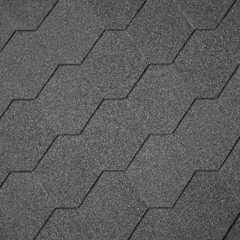 Бітумна черепиця Superglass Hex Black (м²)